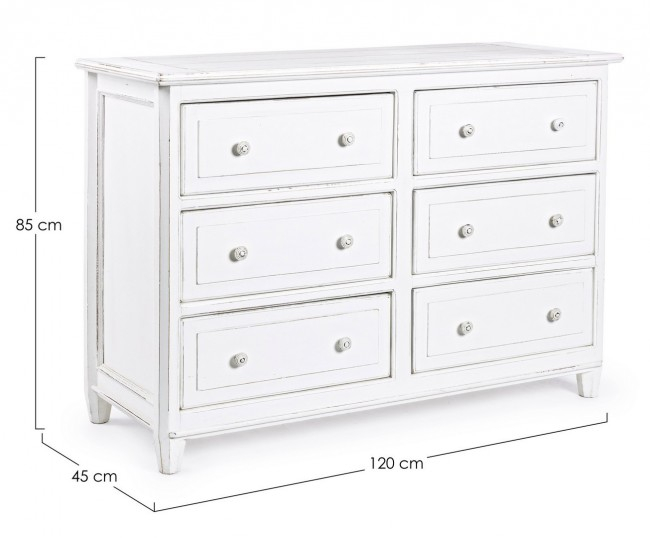 Dulap Colette, Lemn, Alb, 120x45x85 [2]