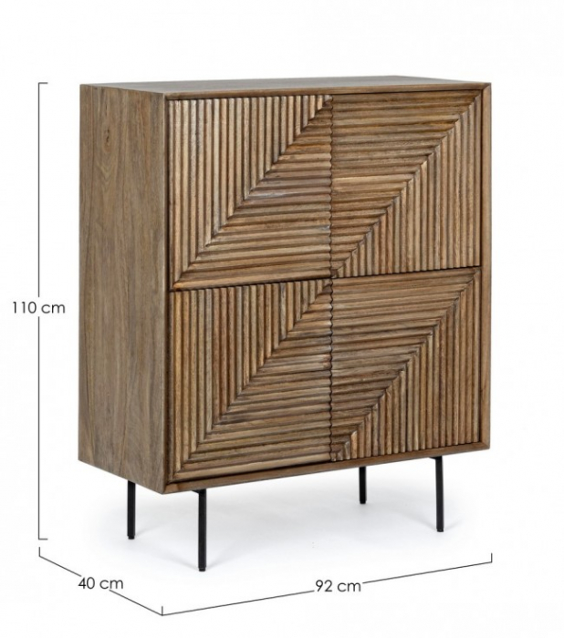 Dulap Darsey, Lemn de mango, Maro, 92x40x110 cm  [2]