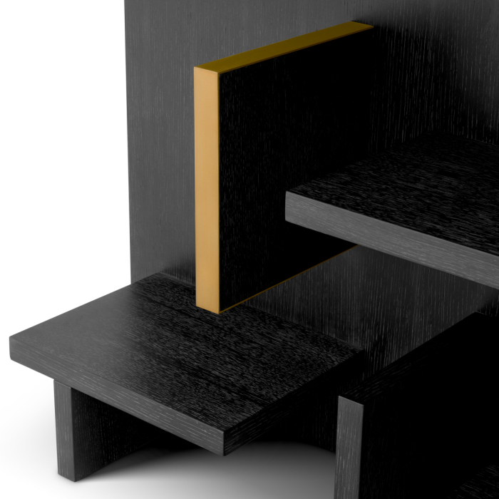 Dulap de perete Highgrove furnir stejar gri carbune |W. 130 | D. 33.5 | H. 230 cm [4]