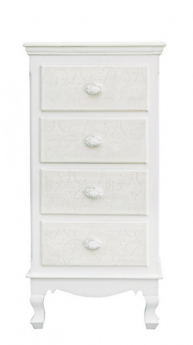 Dulap depozitare CLORINE, lemn, alb, 40x30x83cm [3]