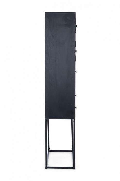 Dulap Janesh, Lemn, Negru, 90x35x180 [4]