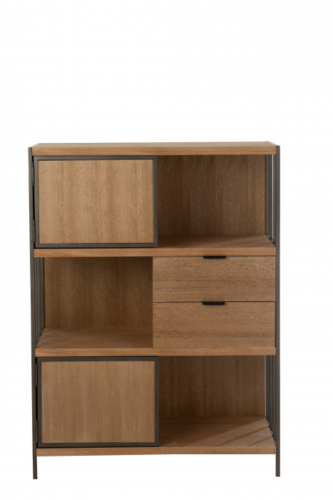 Dulap, Lemn, Natural, 90x40x120.5 cm [2]