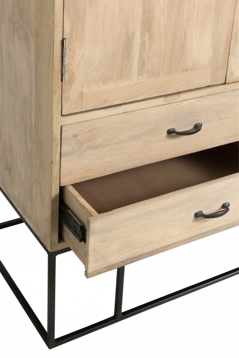 Dulap, Lemn, Negru, 115x45x175.5 cm [7]