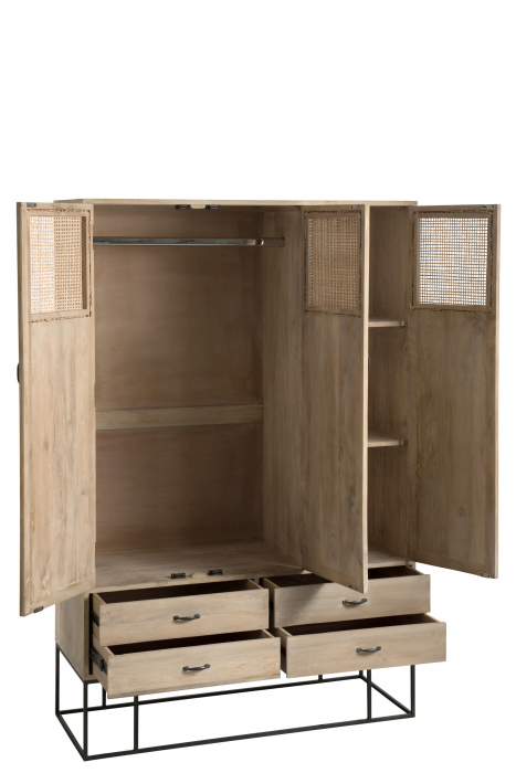 Dulap, Lemn, Negru, 115x45x175.5 cm [5]