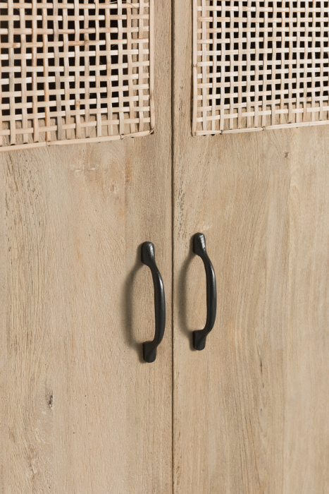 Dulap, Lemn, Negru, 115x45x175.5 cm [9]