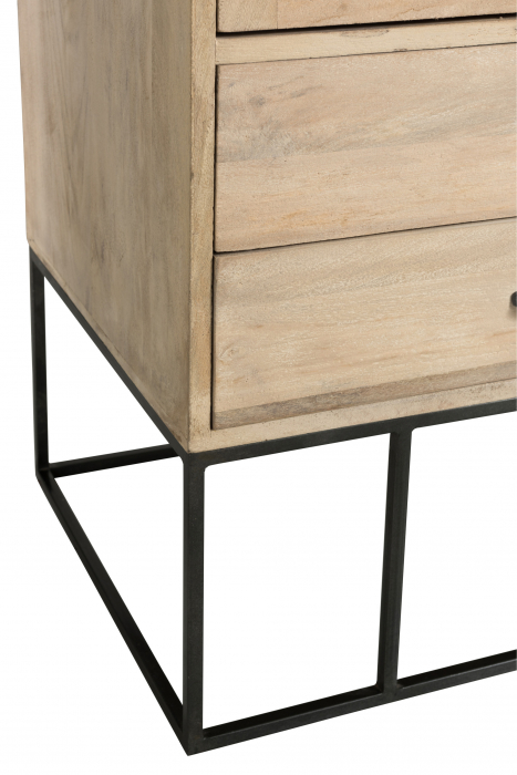 Dulap, Lemn, Negru, 115x45x175.5 cm [6]