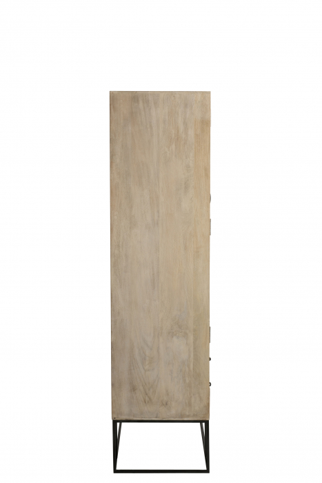 Dulap, Lemn, Negru, 115x45x175.5 cm [3]
