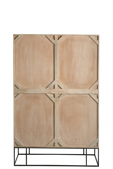 Dulap, Lemn, Negru, 115x45x175.5 cm [4]