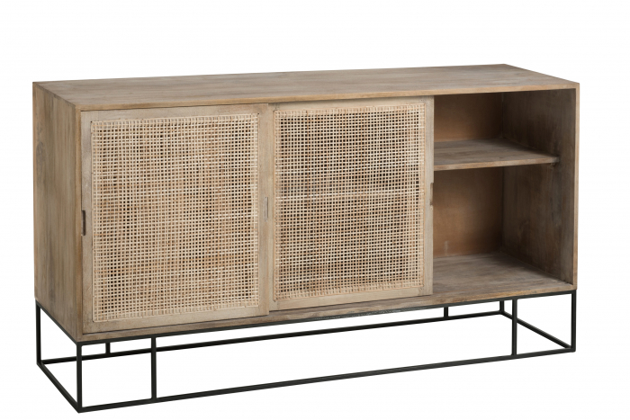 Dulap, Lemn, Negru, 160.5x45x85.5 cm [8]