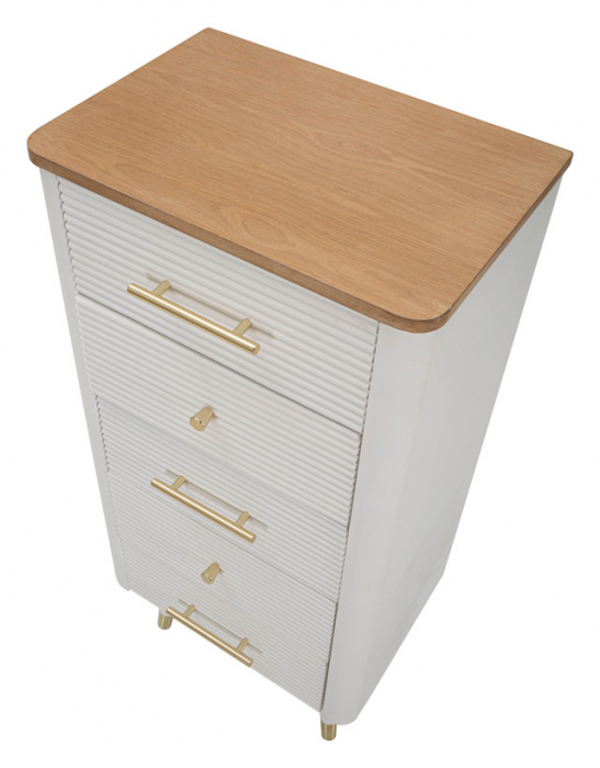 Dulap Matera, Lemn/MDF/Fier, Alb/Maro, 100x45x32 cm [7]