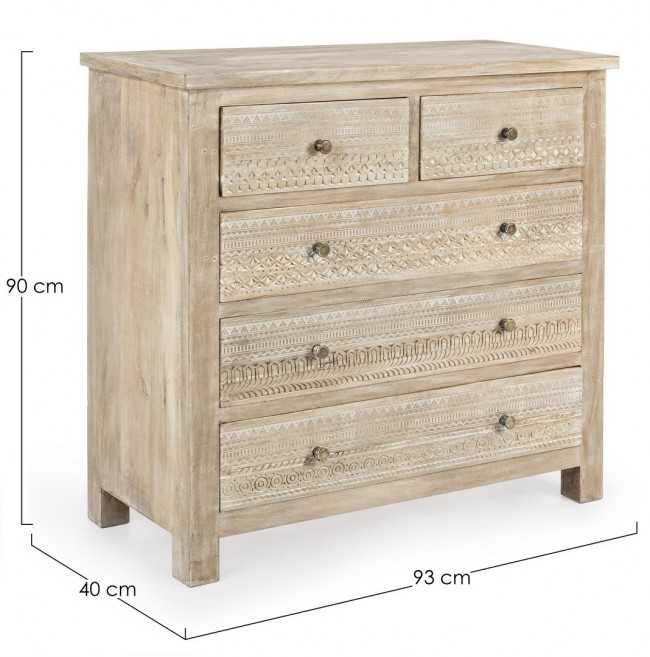 Dulap Mayra, Lemn, Alb, 93x40x90 [2]