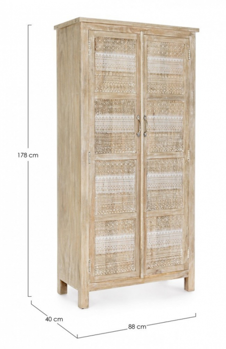 Dulap Mayra, Lemn, Natural, 88x40x178 [2]
