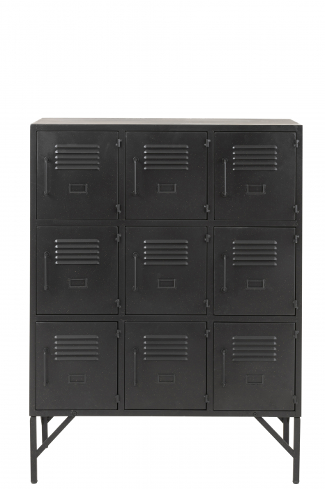 Dulap, Metal/Fier, Negru, 86x41x113.5 cm [2]