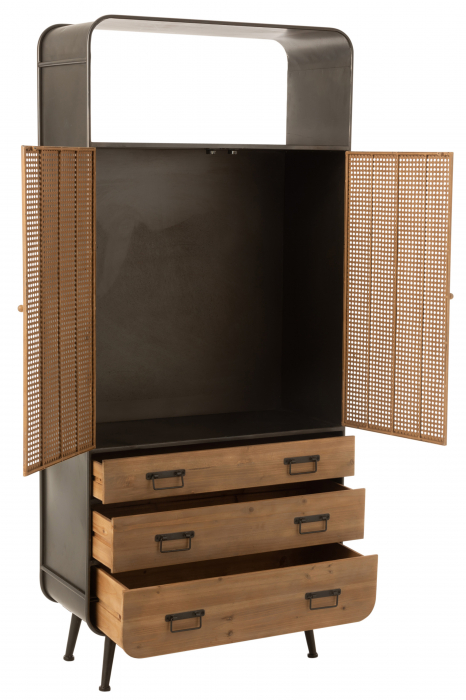 Dulap, Metal, Natural, 80x35x180 cm [9]