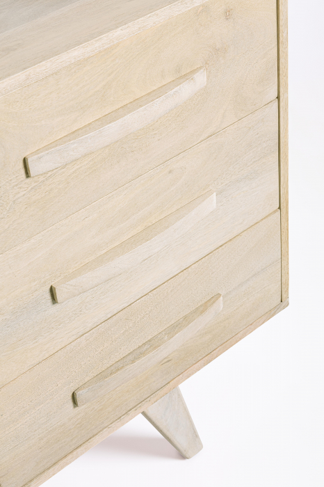 Bufet Sahana, Lemn/MDF, Crem, 155x40x80 cm  (gold) [5]