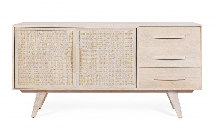 Bufet Sahana, Lemn/MDF, Crem, 155x40x80 cm  (gold) [6]