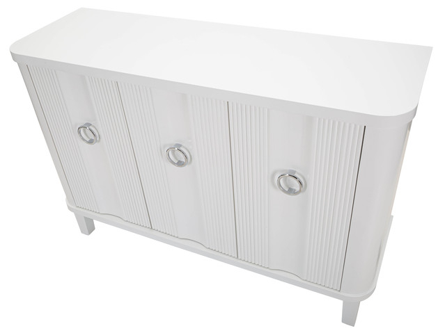 Dulap Shine, Lemn/MDF/Metal, Alb, 84x120x40 cm [5]