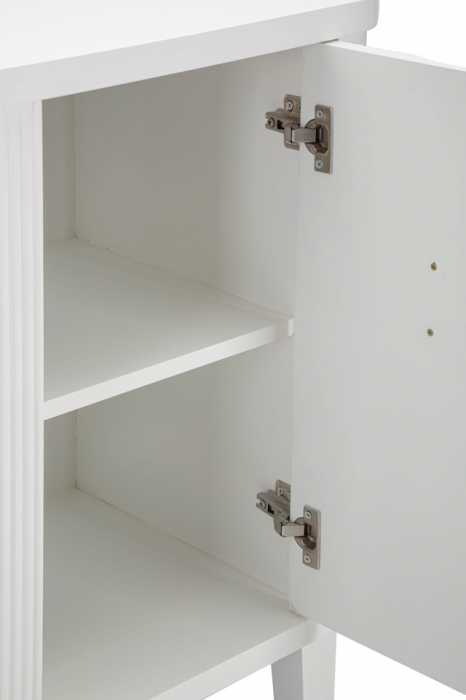 Dulap Shine, Lemn/MDF/Metal, Alb, 84x120x40 cm [8]
