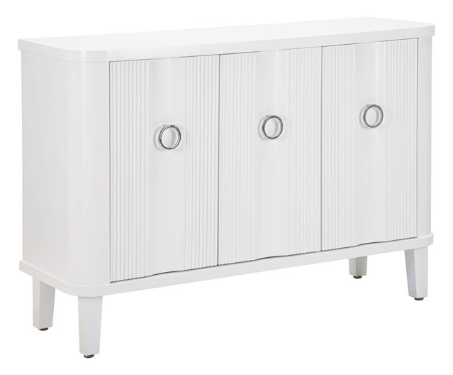 Dulap Shine, Lemn/MDF/Metal, Alb, 84x120x40 cm [2]