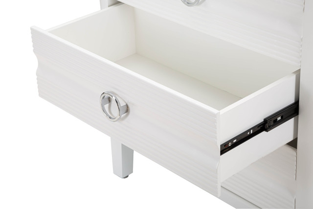 Dulap Shine, Lemn/MDF/Metal, Alb, 84x81x40 cm [7]