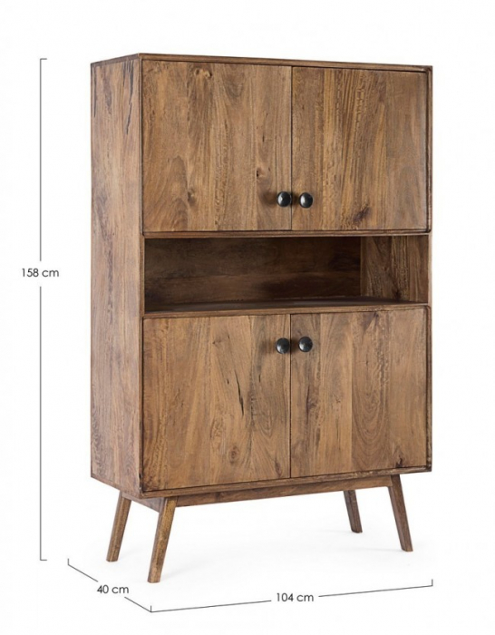 Dulap Sylvester, Lemn, Natural, 104x40x158 [2]