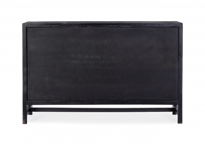 Dulap Weston, Lemn, Negru, 125x35x80 cm (gold) [2]