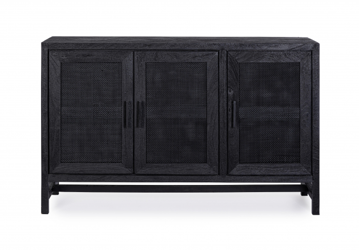 Dulap Weston, Lemn, Negru, 125x35x80 cm (gold) [7]