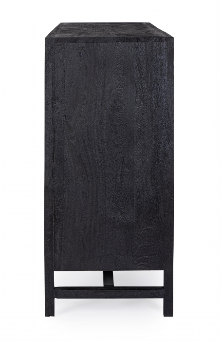 Dulap Weston, Lemn, Negru, 150x40x90 cm (gold) [5]