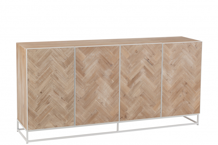 Dulap Zigzag, Lemn, Alb, 180x42.5x86.5 cm