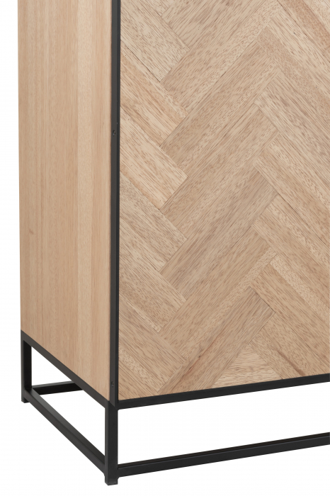 Dulap Zigzag, Lemn, Negru, 180x42.5x86.5 cm [5]