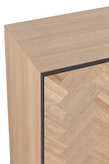 Dulap Zigzag, Lemn, Negru, 180x42.5x86.5 cm [6]
