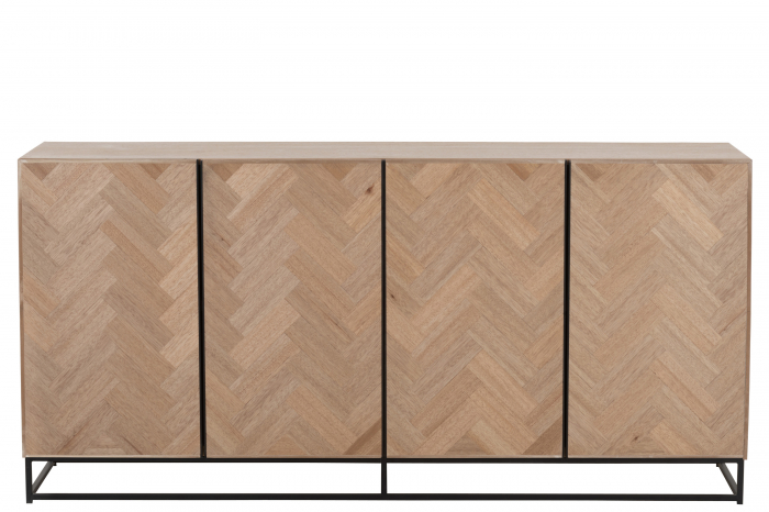 Dulap Zigzag, Lemn, Negru, 180x42.5x86.5 cm [2]