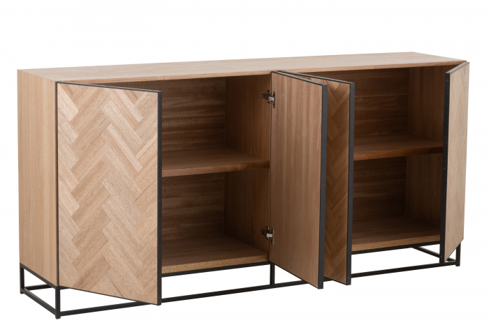 Dulap Zigzag, Lemn, Negru, 180x42.5x86.5 cm [9]