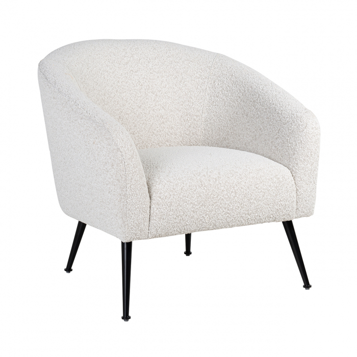 Easy Chair Inova white boucle black (Copenhagen 900 Boucle White)