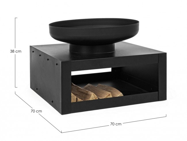 EFESTO SUPORT DE FACUT FOCUL NEGRU W-BUSTE SUPORT 70X38 [3]