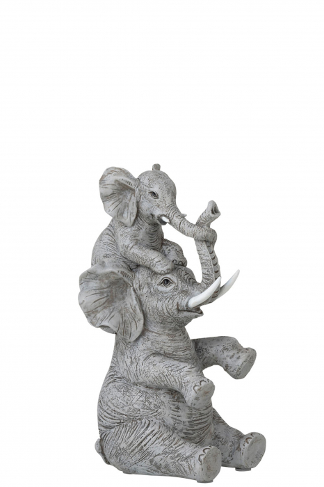 Elefant, Compozit, Gri, 13x11x23.5 cm Jolipa
