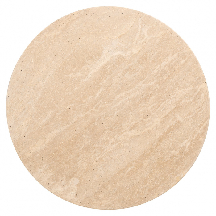 Masuta de colt, Biltmore, travertin italian (bej), Dims: 55.0 x 44.5 x 44.5 cm [3]
