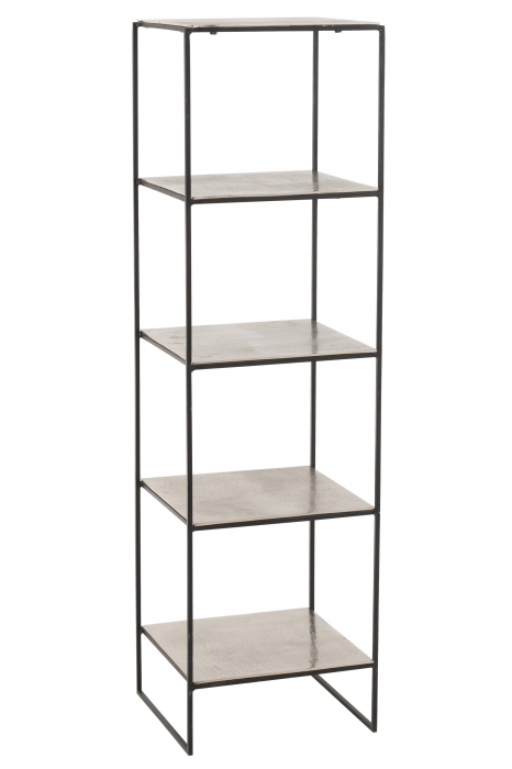 Etajera 5 shelf, Metal, Silver, 43x40x150 cm