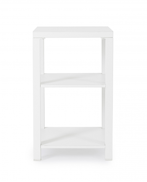 Etajera Atlantic, Aluminiu, Alb, 55x55x90 cm [2]