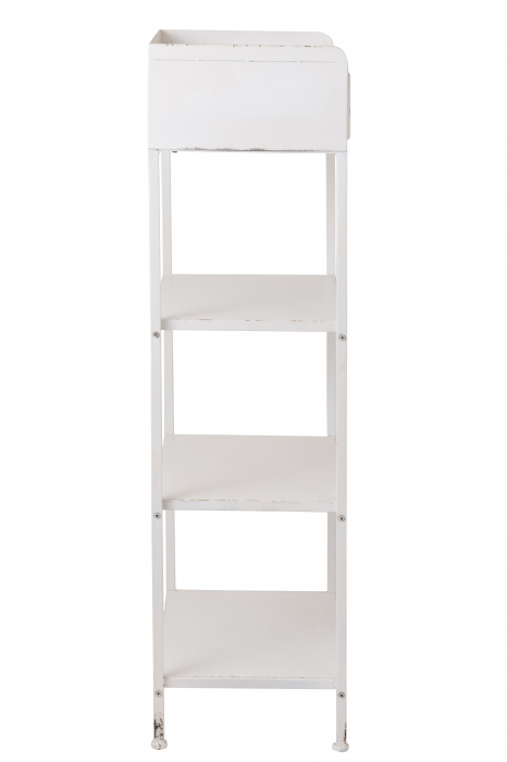Etajera cu 1 sertar Drawer, Metal, Alb, 54x38x140 cm [3]