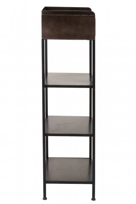 Etajera cu 1 sertar Drawer, Metal, Negru, 54x38x140 cm [3]