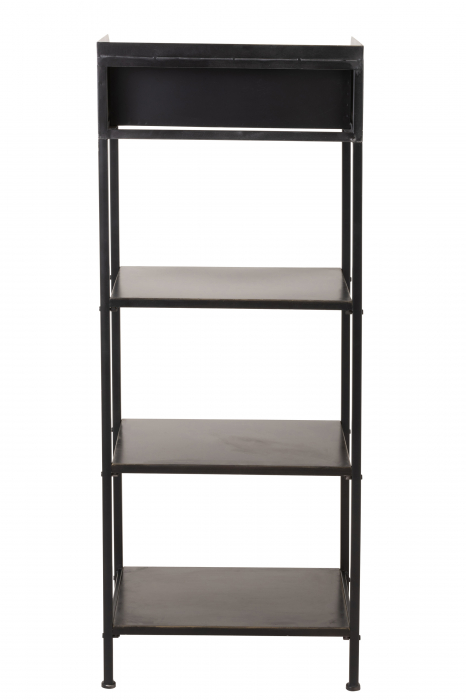 Etajera cu 1 sertar Drawer, Metal, Negru, 54x38x140 cm [4]