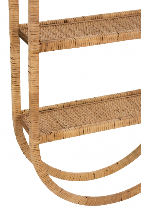 Etajera de perete cu 3 rafturi, Ratan/Bambus, Natural, 56x19.5x110 cm [7]