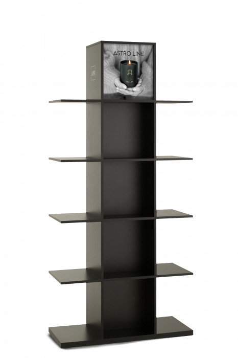 Etajera J-Line, Lemn, Negru, 100x40x215 cm [2]