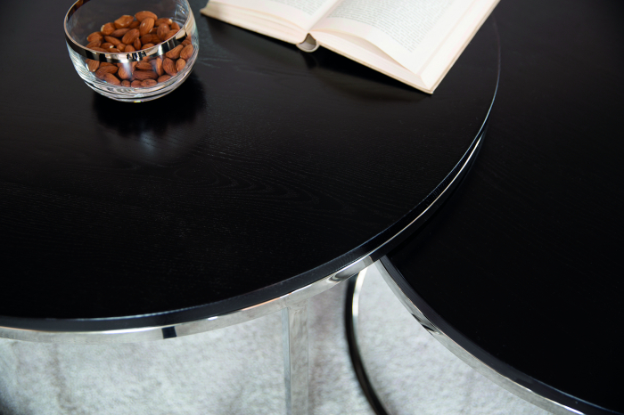 EZ-MINOU, Blat masa, stejar, espresso, d.80,  h.2 cm [4]