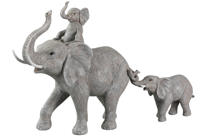 Familie Elefanti, Compozit, Gri, 71.5x16x41.5 cm [1]