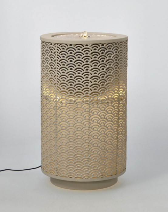Fantana Cilindrica Akira cu led Bej, 30 X 51,5 H [3]