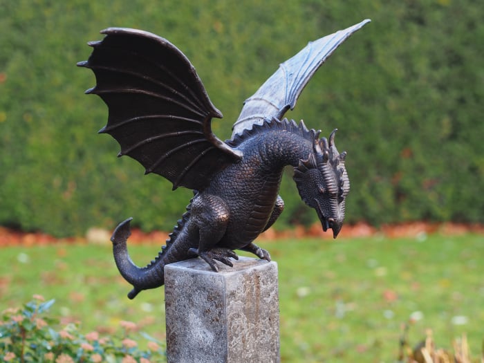 Fantana in forma de dragon, Bronz, 60 X 58 X 35 cm