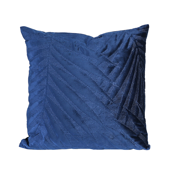 Perna Velvet leaf, albastru, textil, 45 x 45 GILDE