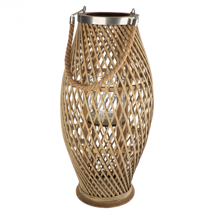 Felinar, Con, Bambus, culori naturale, PU 2, H 48 cm, D 23 cm [1]